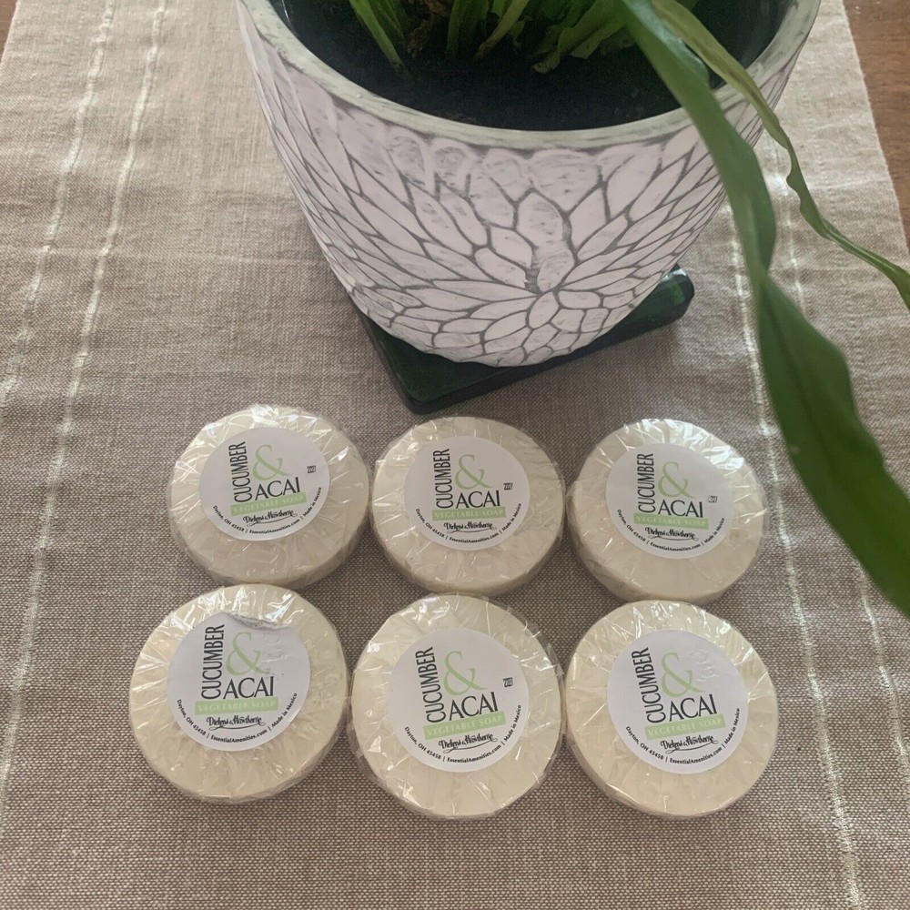 Dickens & Hawthorne  lot of 6 FACIAL SOAP PLEAT WRAP tea tree, cucumber acai